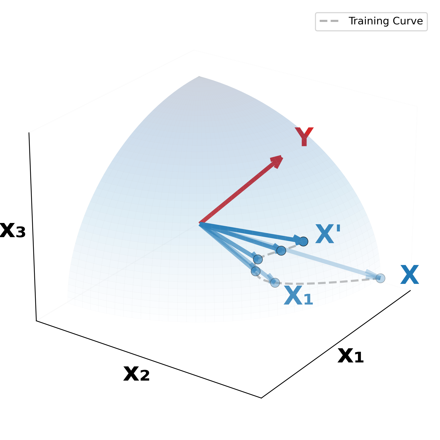 Left view of vector alignment